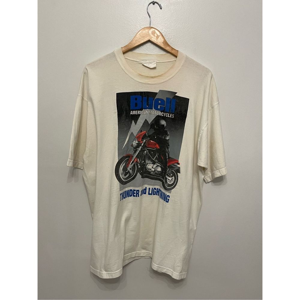 Vintage Buell Motorcycles Ride ‘96 White T-Shirt Size XL